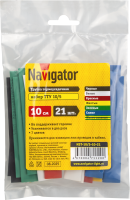 Набор термоусадочных трубок 10/5 (7 цветов по 3шт) 10см Navigator Group 71120 17365