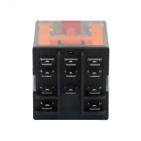 Реле миниатюрное силовое, 3CO, ком. ток 16А, AgSnO2, напряжение 230V AC, опция: тест-кнопка+светодиод DKC IR-230AC-3CO-D