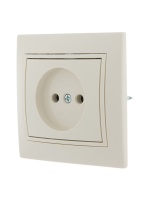 MIRA Розетка без заземления бежевая Lezard 701-0303-121