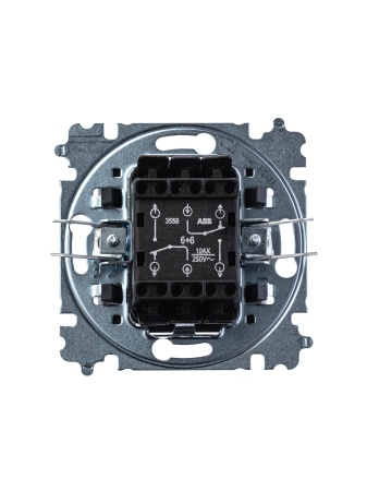 3559H-A52445 18W Переключатель двухклавишный Levit кофе макиато / белый ABB  2CHH595245A6018
