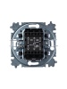 3559H-A52445 18W Переключатель двухклавишный Levit кофе макиато / белый ABB  2CHH595245A6018