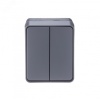 ATN544051 AtlasDesign Profi54 выключатель двухклавишный IP54 10 АХ, АНТРАЦИТ, Россия Systeme Electric 