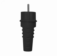Вилка прямая c/з каучук 16А 250В IP44 (еврослот) UNIVersal 602227