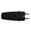 602227 Вилка прямая c/з каучук 16А 250В IP44 (еврослот) UNIVersal 