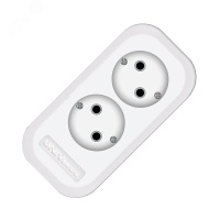 Колодка 2 гнезда без заземления UNIVersal E202
