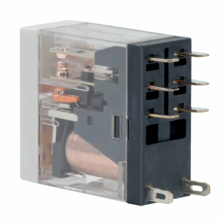 IR-230AC-2CO-D Реле миниатюрное промышленное, 2CO, ком. ток 8А, AgSnO2, напряжение 230V AC, опция: тест-кнопка+светодиод DKC 