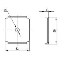 Пластина для подвеса проволочного лотка на шпильке DKC FC37311R