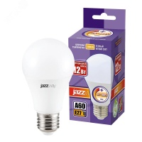 Лампа светодиодная диммируемая LED 12Вт E27 теплый белый матовая груша JazzWay 2855879