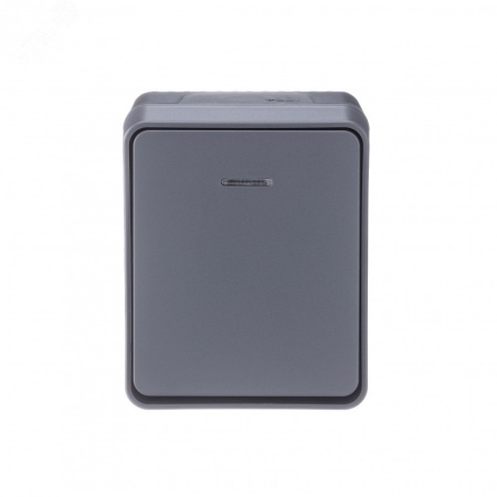 ATN544013 AtlasDesign Profi54 выключатель одноклавишный с подсветкой IP54 10 АХ, АНТРАЦИТ, Россия Systeme Electric 