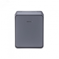AtlasDesign Profi54 выключатель одноклавишный с подсветкой IP54 10 АХ, АНТРАЦИТ, Россия Systeme Electric ATN544013 SE (Потенциал)