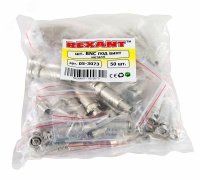 Разъем штекер BNC под винт с пружиной металл, REXANT 05-3073