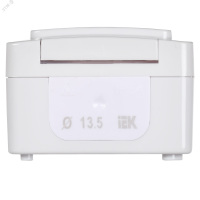 Гермес PLUS Выключатель одноклавишный проходной наружный белый IP54 IEK EVMP12-K01-10-54-EC