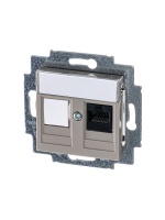 Розетка информационная Levit RJ45 категория 5e и заглушка кофе макиато ABB 5014H-A51017 18W 2CHH295117A6018