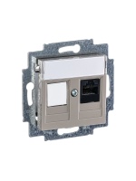 Розетка информационная Levit RJ45 категория 5e и заглушка кофе макиато ABB 5014H-A51017 18W 2CHH295117A6018