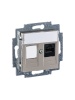 5014H-A51017 18W Розетка информационная Levit RJ45 категория 5e и заглушка кофе макиато ABB  2CHH295117A6018