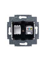 Розетка информационная Levit RJ45 категория 5e и заглушка кофе макиато ABB 5014H-A51017 18W 2CHH295117A6018