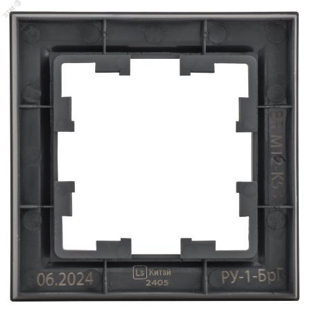 BR-M12-K53 BRITE Рамка 1 пост РУ-1-БрГ графит IEK 