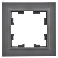 BRITE Рамка 1 пост РУ-1-БрГ графит IEK BR-M12-K53
