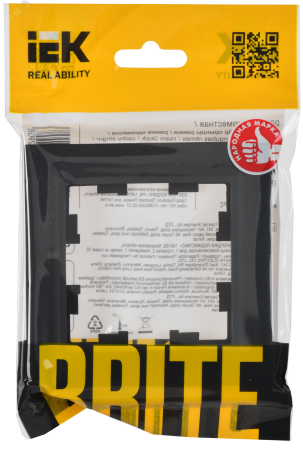 BR-M12-K53 BRITE Рамка 1 пост РУ-1-БрГ графит IEK 