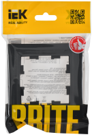 BRITE Рамка 1 пост РУ-1-БрГ графит IEK BR-M12-K53