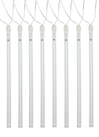 Б0041910 Гирлянда LED Сосульки 2.1м холодный свет, 7V, IP44 (трансформатор в комплекте) ЭРА 