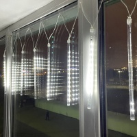 Гирлянда LED Сосульки 2.1м холодный свет, 7V, IP44 (трансформатор в комплекте) ЭРА Б0041910