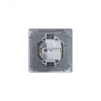 GLOSSA Розетка с заземлением со шторками в сборе белая Systeme Electric GSL000144
