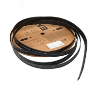 Трубка термоусаживаемая ТУТ нг 20/10 черная рулон PROxima EKF tut-20-b