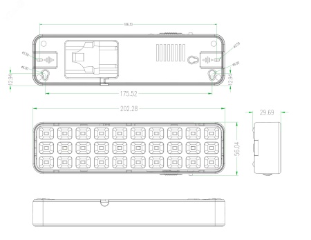 Б0044395 Светильник светодиодный аварийный непостоянный DBA-102-0-20 30LED 5ч IP20 выход (40/1920) ЭРА 