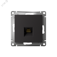 Розетка ATLASDESIGN компьютерная RJ45 механизм карбон Systeme Electric ATN001083