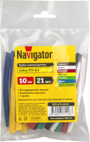 Набор термоусадочных трубок 6/3 (7 цветов по 3шт) 10см Navigator Group 71118 17363