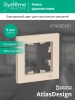 ATN000201 Рамка однопостовая ATLASDESIGN бежевый Systeme Electric 