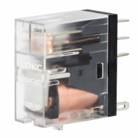 Реле миниатюрное промышленное, 2CO, ком. ток 8А, AgSnO2, напряжение 230V AC, опция: светодиод DKC IR-230AC-2CO