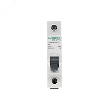 C9F34106 Выключатель автоматический однополюсный 6А С 4.5kA 230В City9 Set Systeme Electric 