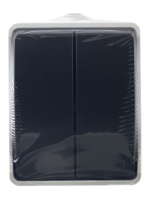 ФОРС Выключатель двухклавишный наружный IP54 IEK EVS20-K03-10-54-DC