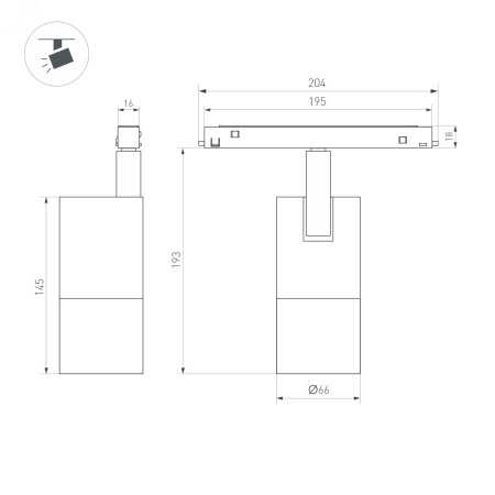 031086 Блок питания ARV-DR60-24 (24V, 2.5A, 60W) (ARL, IP20 DIN-рейка) Arlight 