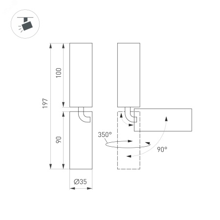 031086 Блок питания ARV-DR60-24 (24V, 2.5A, 60W) (ARL, IP20 DIN-рейка) Arlight 