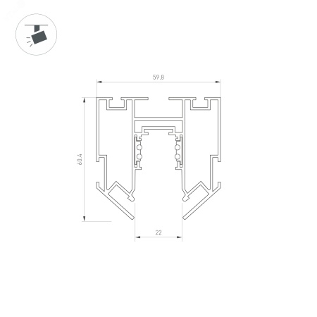 031086 Блок питания ARV-DR60-24 (24V, 2.5A, 60W) (ARL, IP20 DIN-рейка) Arlight 