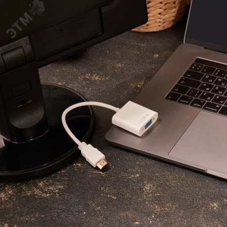 17-6835 Переходник штекер HDMI - гнездо VGA, провод, REXANT 