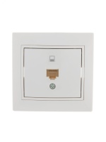 MIRA Розетка компьютерная RJ45 х 1 белая Lezard 701-0202-139