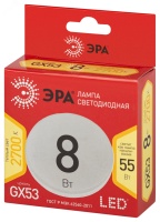 Лампочка светодиодная RED LINE LED GX-8W-827-GX53 R GX53 8Вт таблетка теплый ЭРА Б0050604