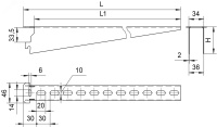 Полка кабельная К1163ц УТ2.5 (L=450мм, s=2.0мм) СОЭМИ Н0112312514