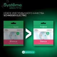 Розетка открытой установки BLANCA двойная, компьютерная RJ45, кат.5E + телефонная RJ11, с изолирующей пластиной, белый, бежевый Systeme Electric BLNIA045117 SE (Потенциал)