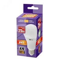 Лампа светодиодная LED 25w 3000K E27 груша 230/50 JazzWay 5018051A
