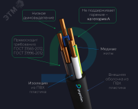 Кабель силовой ВВГнг(А)-FRLS 4х2.5 РЭК/Prysmian 1704050106 ГОСТ 31996-2012, ТУ 3520-005-50951092-2005