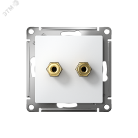 Аудиорозетка ATLASDESIGN двухместная белый Systeme Electric ATN000187