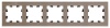 ATN320505 ATLASDESIGN NATURE рамка пятипостовая, ОРГАНИЧЕСКОЕ СТЕКЛО ШАМПАНЬ Systeme Electric 