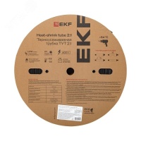 Трубка термоусаживаемая ТУТ нг 4/2 черная рулон PROxima EKF tut-4-b