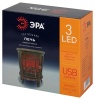 Б0060487 Новогодний декоративный светильник камин Печь, черный, 3 LED, 2*LR14(C), USB, 24*17*33 см EGNIK -P02 ЭРА 