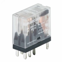Реле миниатюрное промышленное, 2CO, ком. ток 8А, AgSnO2, напряжение 24V DC, опция: светодиод DKC IR-24DC-2CO